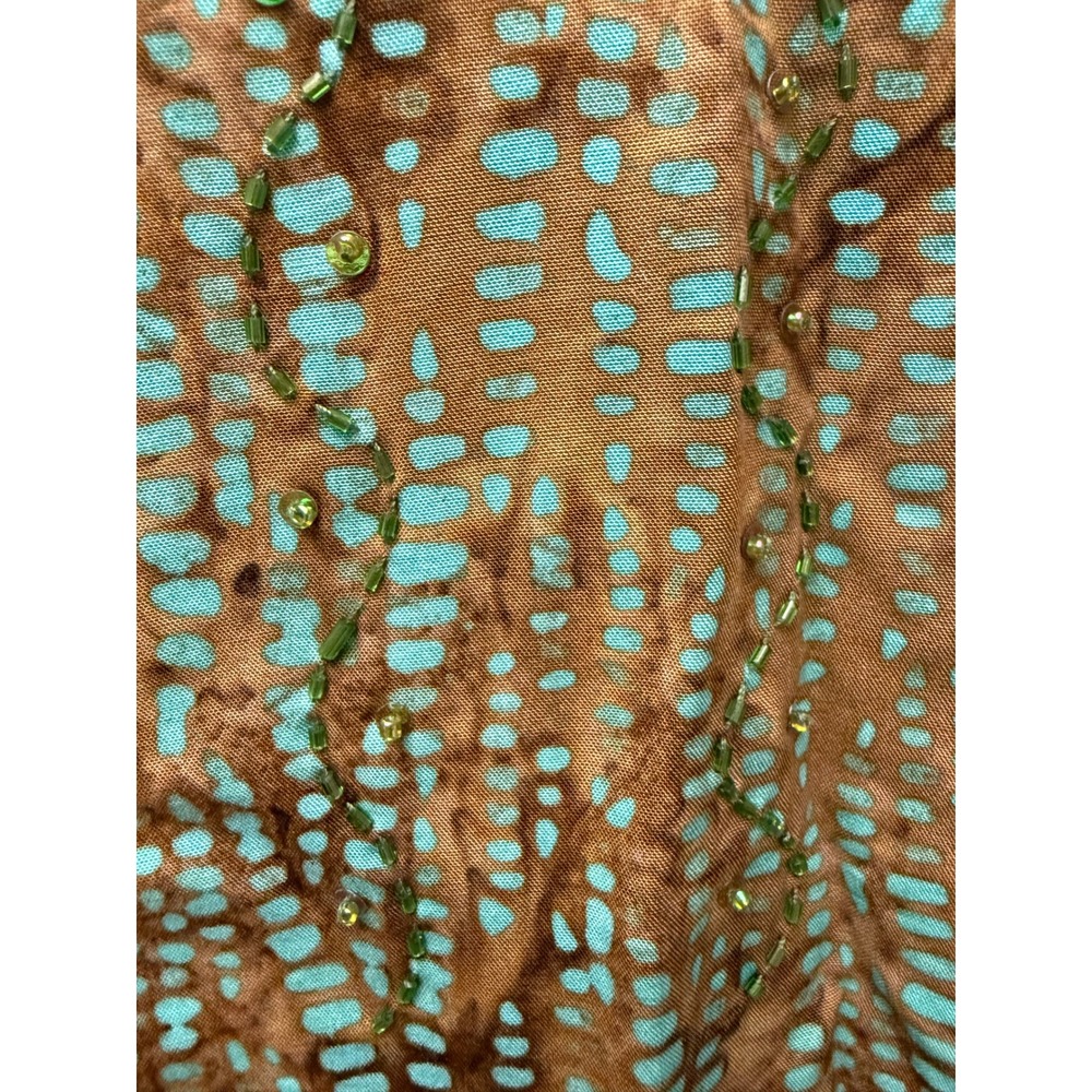 Bali Batik Hand-Painted Sundress Size Small –‎ Artisan Resort Wear Summer Dress - Picture 4 of 10